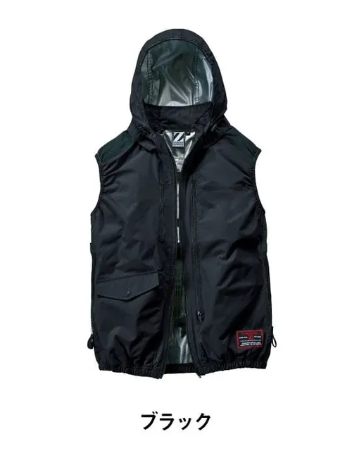 空調服(R)ベスト＋14.4V瞬間冷却超大容量ターボハイパワーファン対応スターターキット（ロングケーブル）（ファンブラック）※ケーブル差込口は円形 画像5