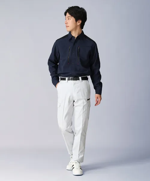 製品制電ストレッチ長袖シャツ ※SLIM FIT※