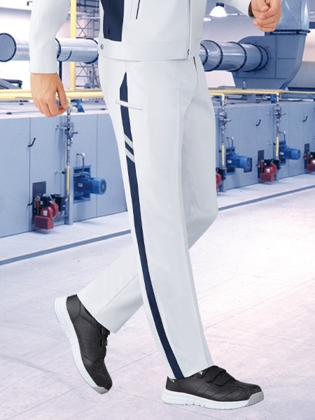 エコ製品制電ストレッチノータックパンツ(股下フリー)