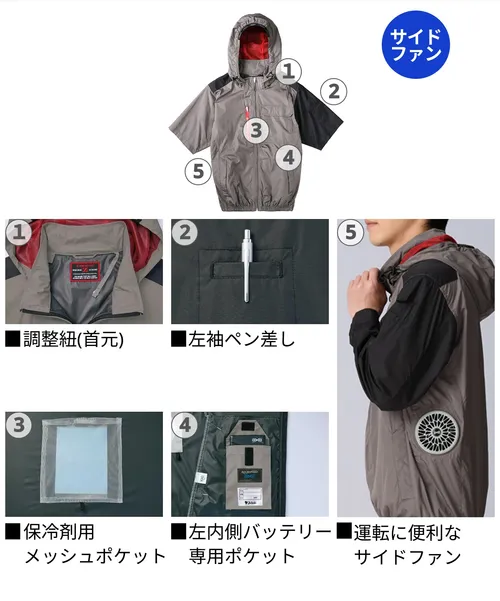 空調服(R)半袖ブルゾン 画像8